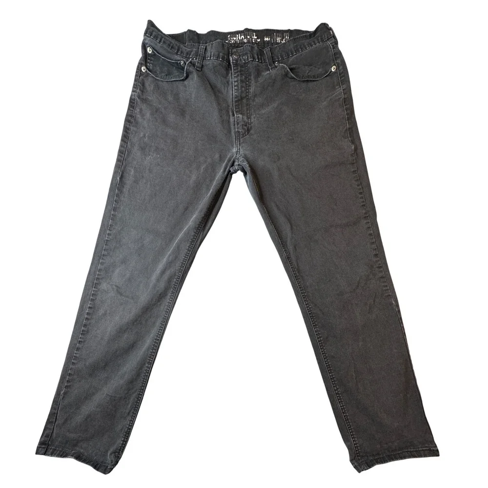 Signature Levis Strauss Athletic Fit Jeans Mens 38x32 (35x28.5) Black Denim Pant